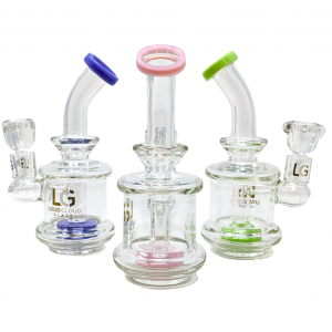 7" Loud Cloud Glass W/ Matrix Perc Incycler Water Pipe W/ Banger - [SE-105]